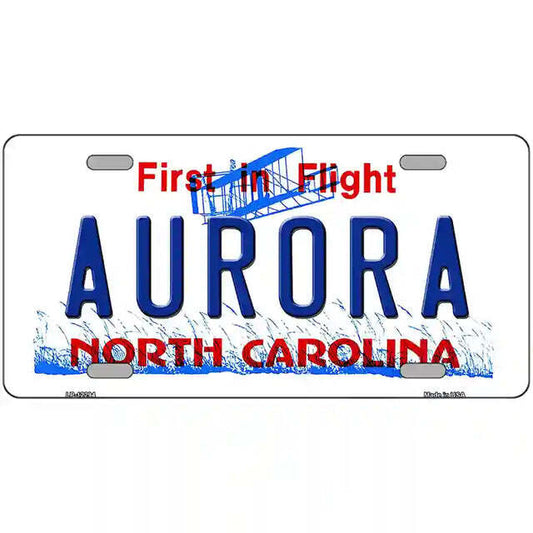 Aurora North Carolina Metal Sign
