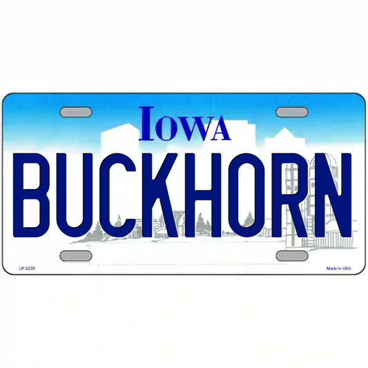 Buckhorn Iowa Metal Sign