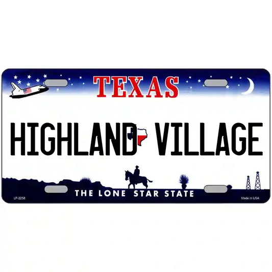 Highland Village Texas Metal Sign