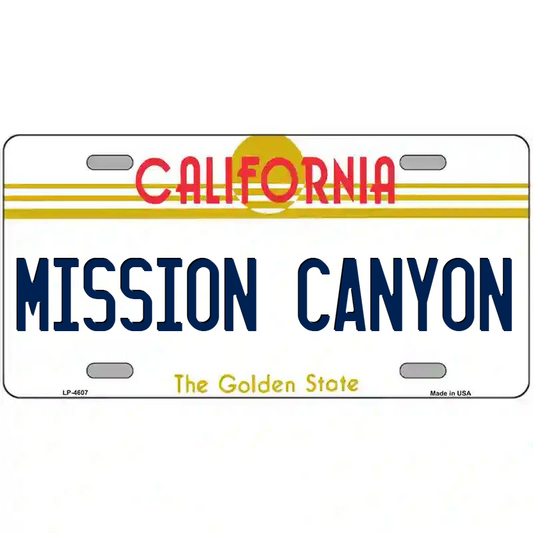 Mission Canyon California Metal Sign