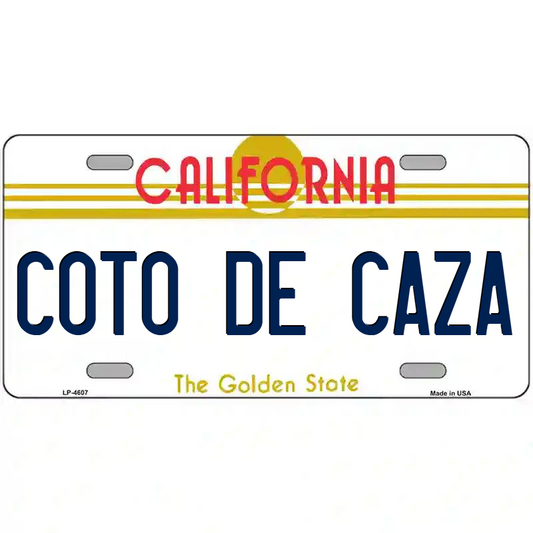 Coto de Caza California Metal Sign