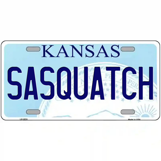 Sasquatch Kansas Metal Sign