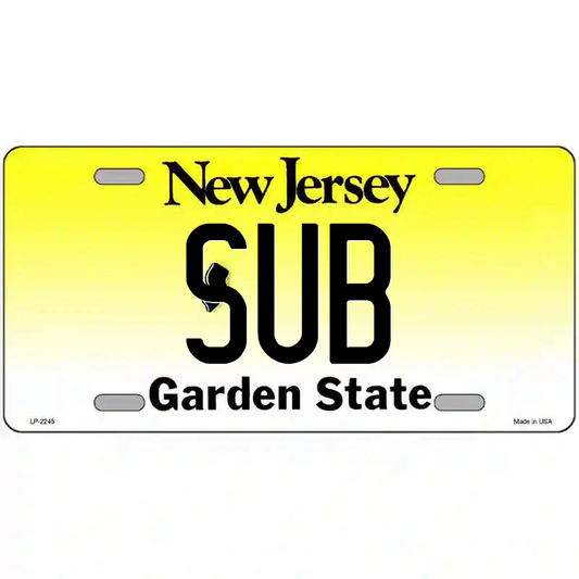 Sub New Jersey Metal Sign