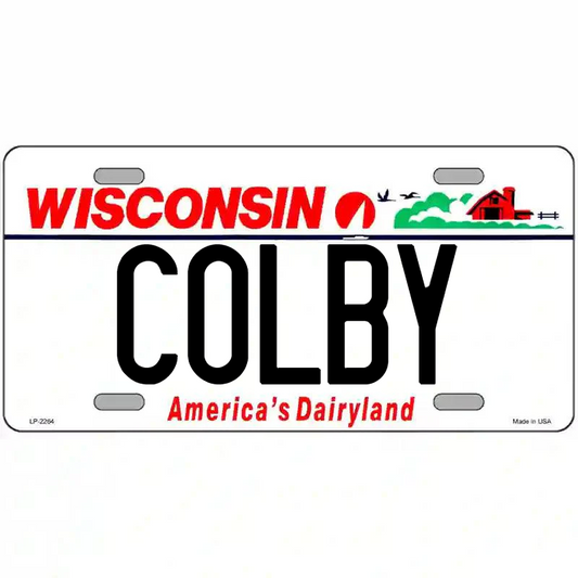 Colby Wisconsin Metal Sign