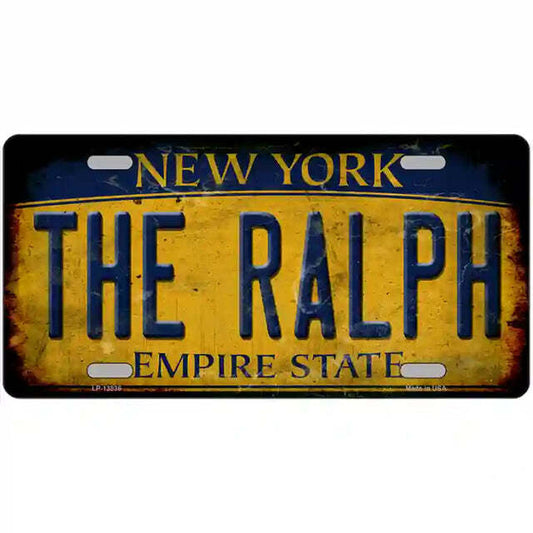 The Ralph Rusty Look New York Yellow Metal Sign