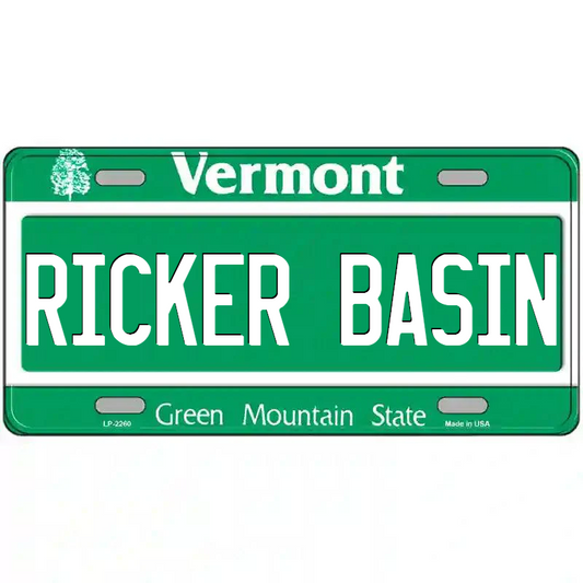 Ricker Basin Vermont Metal Sign
