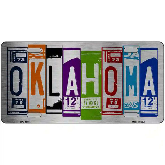 Oklahoma License Plate Art Metal Sign