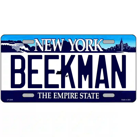 Beekman New York Blue Metal Sign