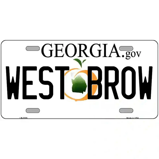 West Brow Georgia Metal Sign