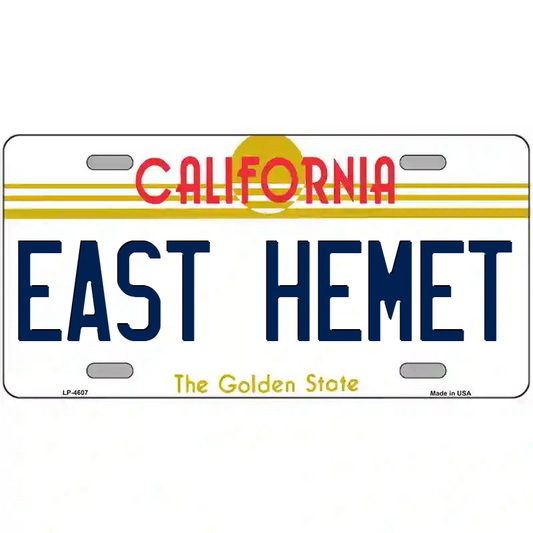 East Hemet California Metal Sign
