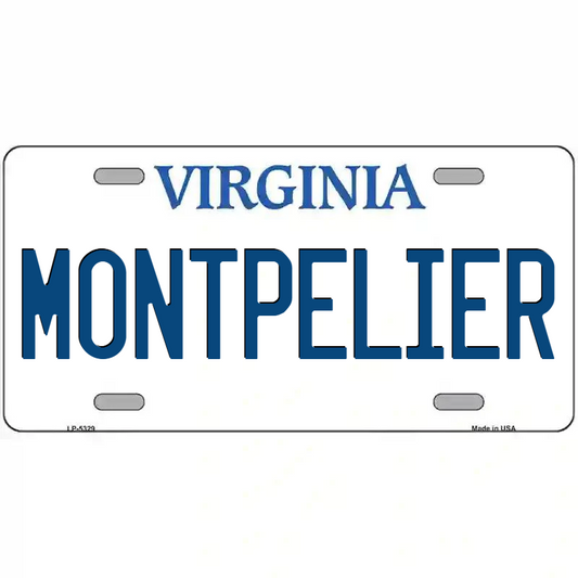 Montpelier Virginia Metal Sign