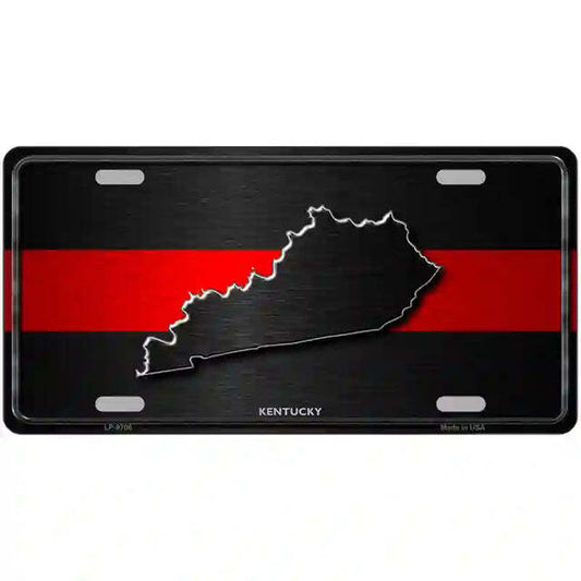 Kentucky Thin Red Line Metal Sign