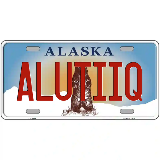 Alutiiq Alaska Metal Sign