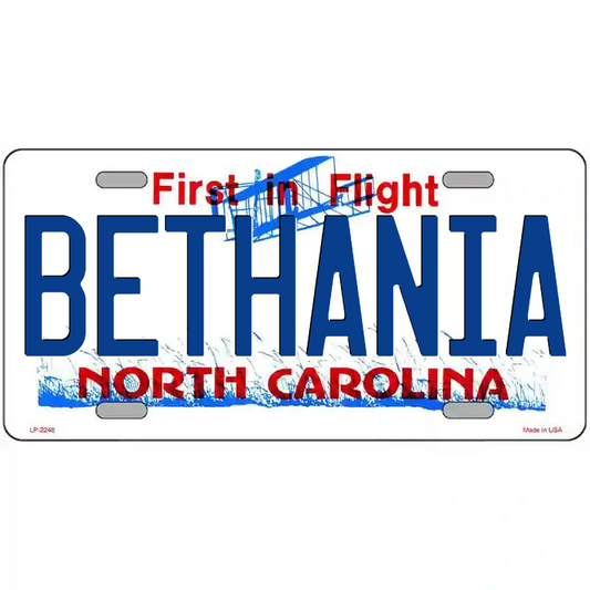 Bethania North Carolina Metal Sign