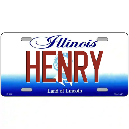 Henry Illinois Metal Sign