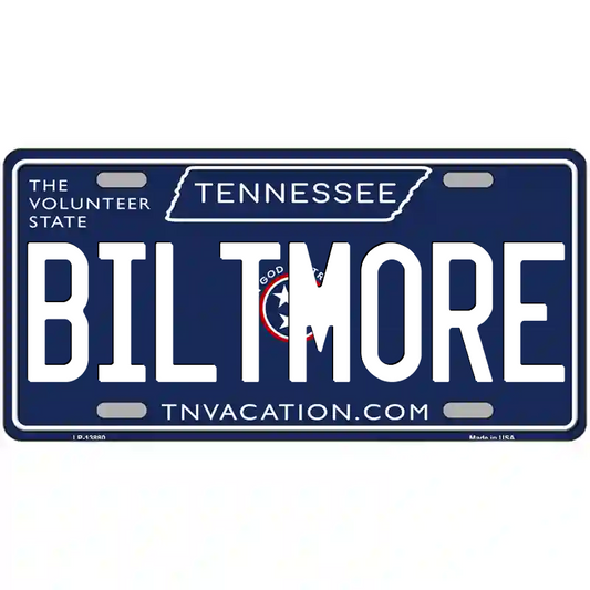 Biltmore Tennessee Blue Metal Sign