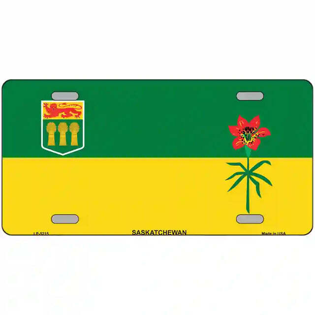 Saskatchewan Canada Flag Metal Sign