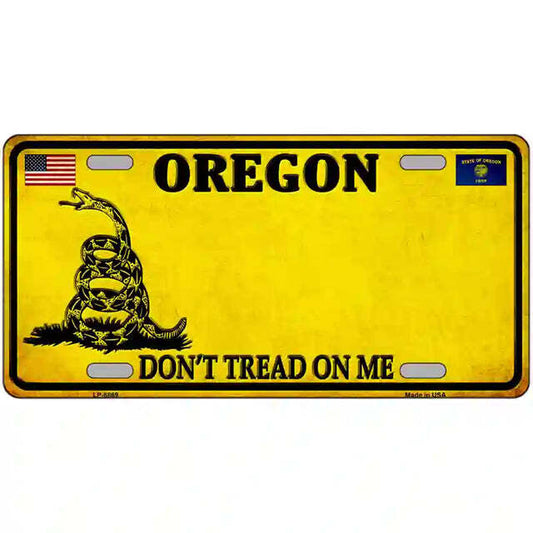 Oregon Don't Tread on Me Metal Sign
