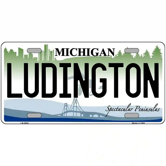 Ludington Michigan Metal Sign