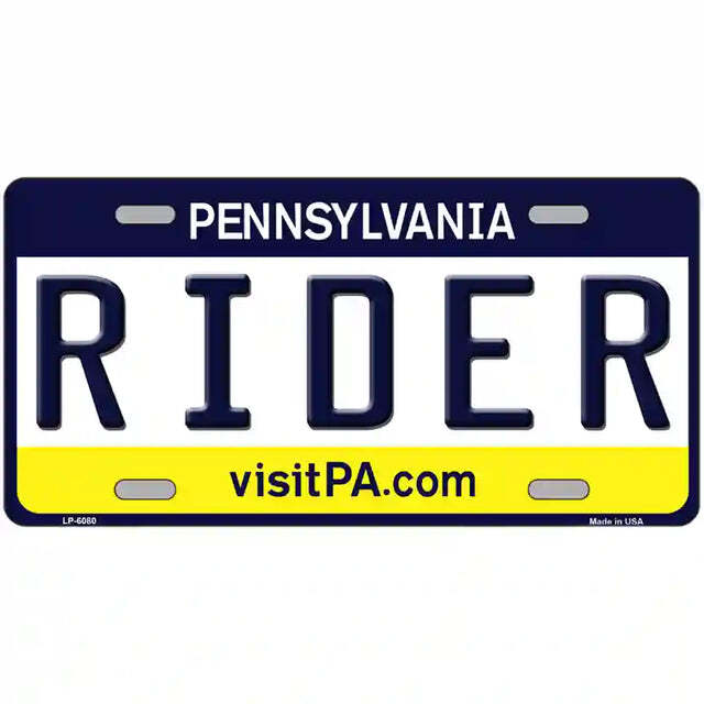 Rider Pennsylvania Metal Sign