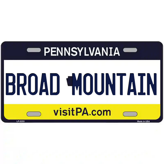 Broad Mountain Pennsylvania Metal Sign