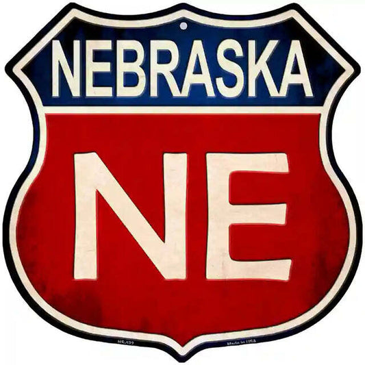 Nebraska Highway Shield Metal Sign