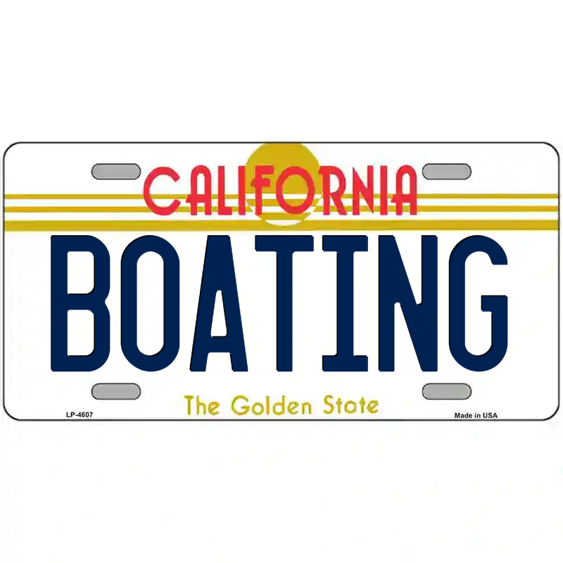 Boating California Metal Sign