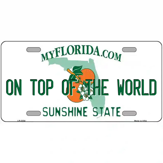 On Top of the World Florida Metal Sign