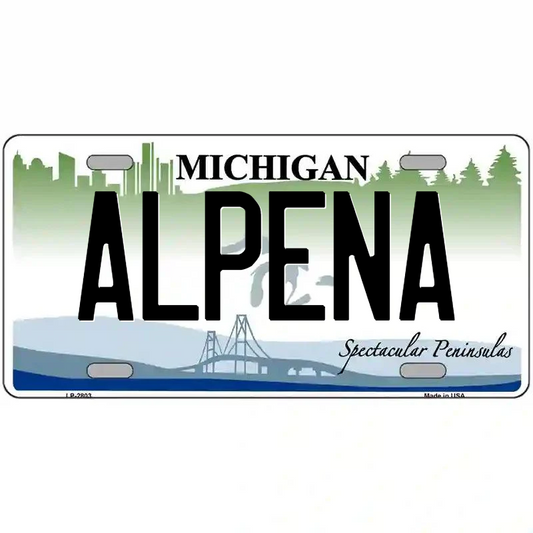 Alpena Michigan Metal Sign
