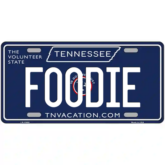 Foodie Tennessee Blue Metal Sign