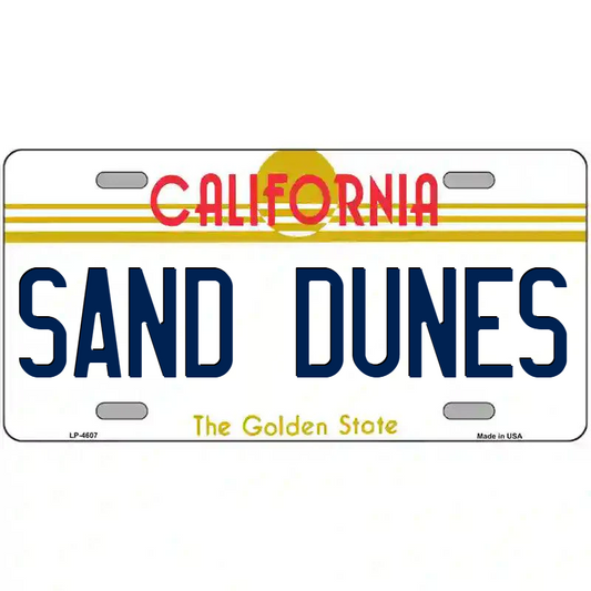 Sand Dunes California Metal Sign