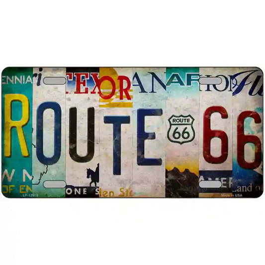 Route 66 Strip Art Metal Sign