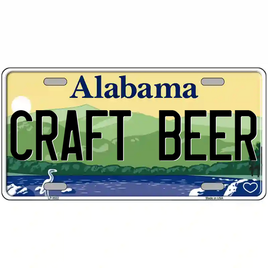 Craft Beer Alabama Metal Sign
