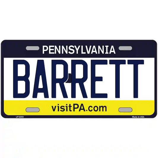 Barrett Pennsylvania Metal Sign