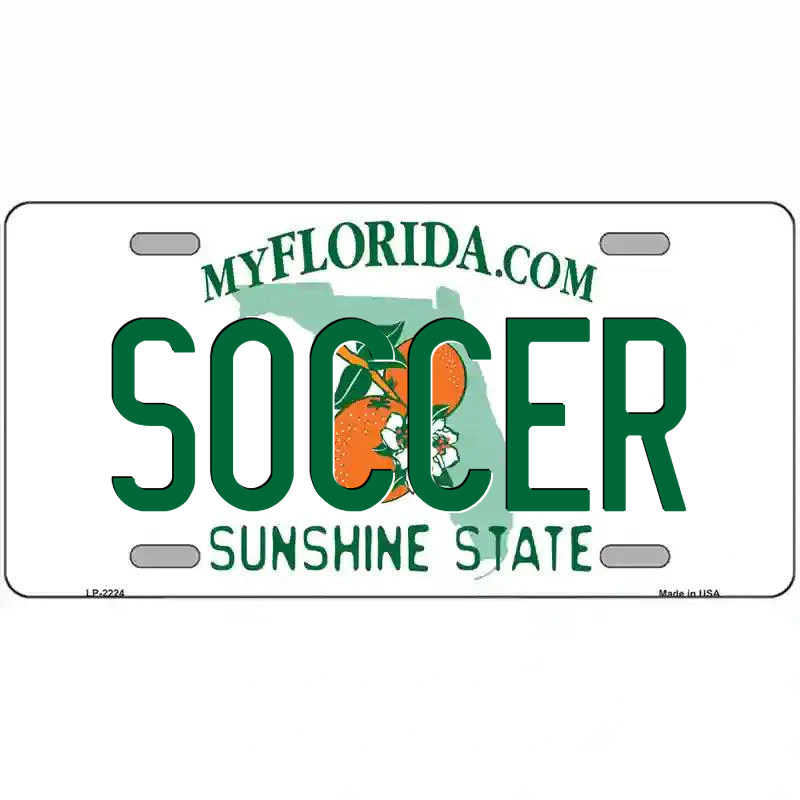 Soccer Florida Metal Sign