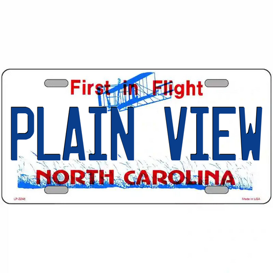 Plain View North Carolina Metal Sign