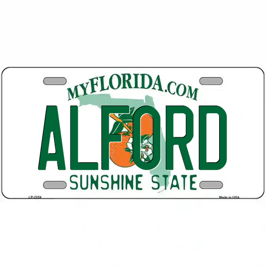 Alford Florida Metal Sign