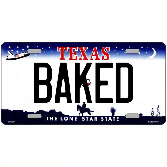 Baked Texas Metal Sign