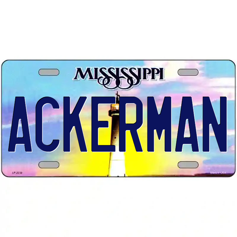 Ackerman Mississippi Metal Sign