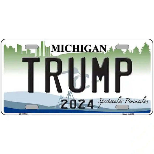 Trump 2024 Michigan Metal Sign