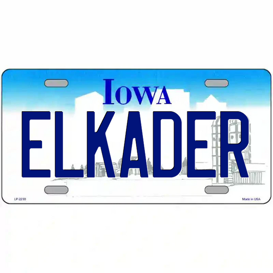 Elkader Iowa Metal Sign