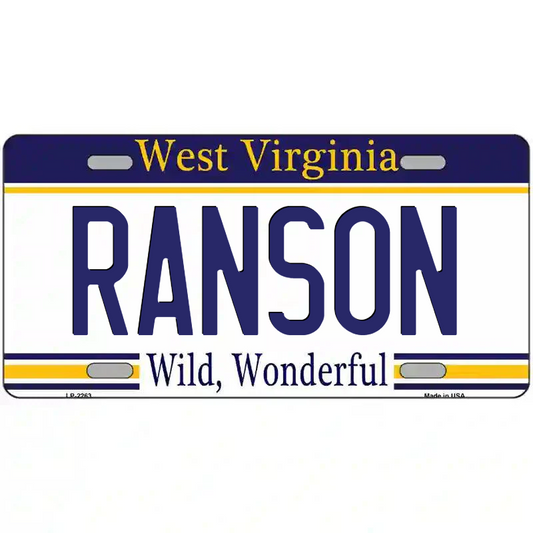 Ranson West Virginia Metal Sign
