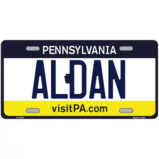 Aldan Pennsylvania Metal Sign