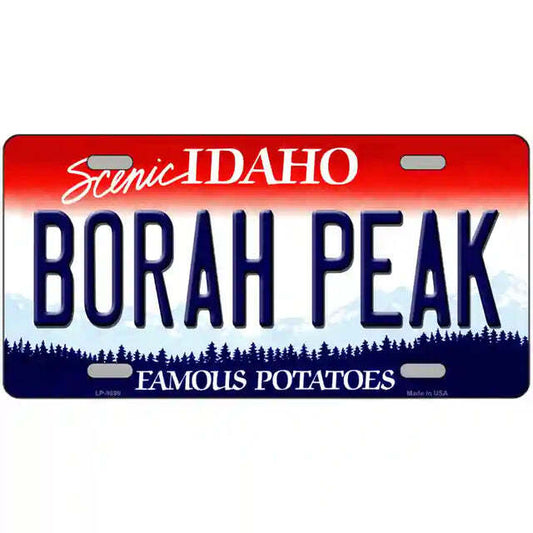 Borah Peak Idaho Metal Sign