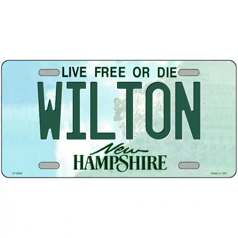 Wilton New Hampshire Metal Sign