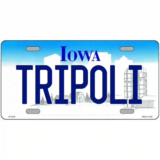 Tripoli Iowa Metal Sign