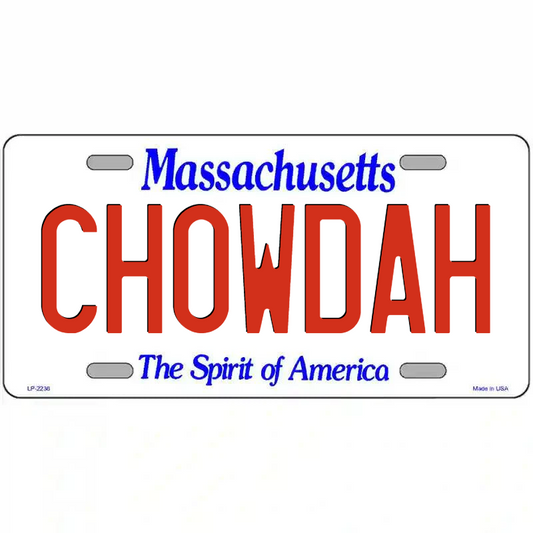 Chowdah Massachusetts Metal Sign
