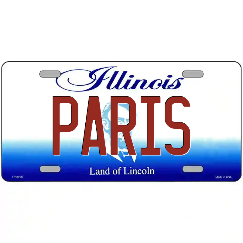 Paris Illinois Metal Sign