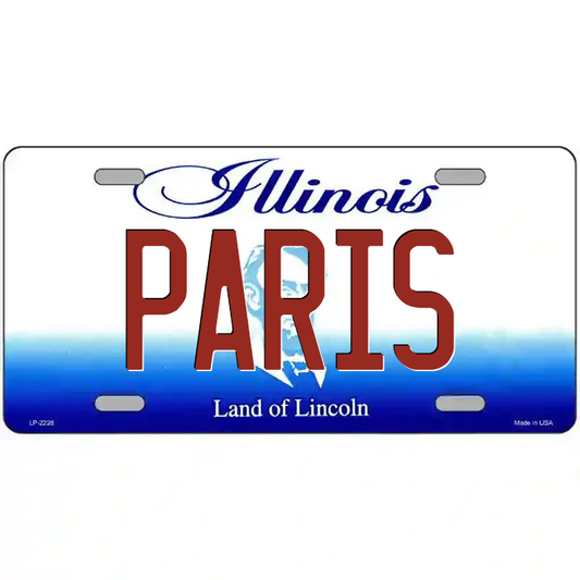Paris Illinois Metal Sign