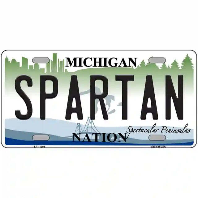 Spartan Nation Michigan Metal Sign